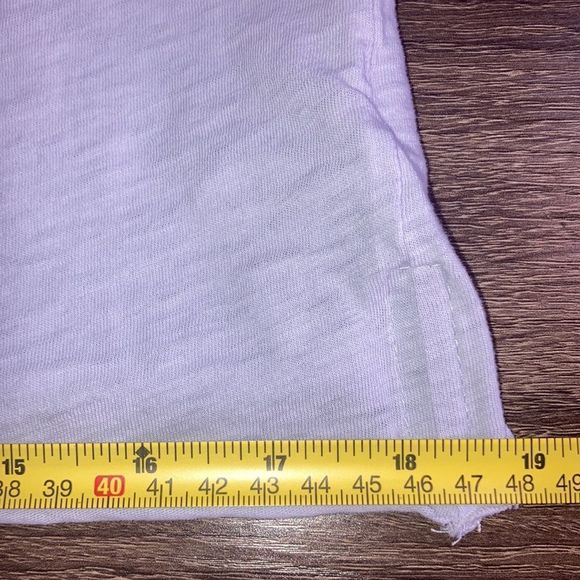 Womens XXS Rag & Bone Lavender Crop Top Burnout Pocket Tee - Picture 6 of 9